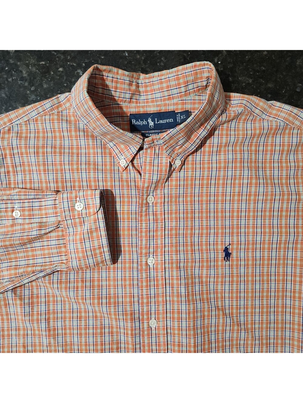 Polo Ralph Lauren Plaid Check Button Down Classic Preppy Outdoor Money Mens XL